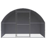 Outdoor Chicken Coop 3x2x2 m Galvanised Steel - Front View
