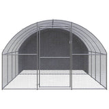 Outdoor Chicken Coop 3x4x2 m Galvanised Steel - Front View
