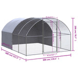 Outdoor Chicken Coop 3x4x2 m Galvanised Steel - Extra Image
