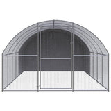 Outdoor Chicken Coop 3x6x2 m Galvanised Steel - Front View