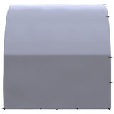 Outdoor Chicken Coop 3x8x2 m Galvanised Steel - 45-Degree Angle