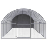 Outdoor Chicken Coop 3x10x2 m Galvanised Steel - Front View