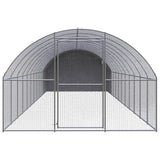 Outdoor Chicken Coop 3x12x2 m Galvanised Steel - Front View