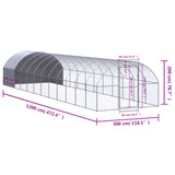 Outdoor Chicken Coop 3x12x2 m Galvanised Steel - Extra Image