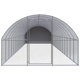 Outdoor Chicken Coop 3x16x2 m Galvanised Steel - Front View