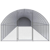 Outdoor Chicken Coop 3x20x2 m Galvanised Steel - Front View