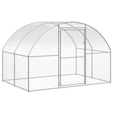 Outdoor Chicken Coop 3x20x2 m Galvanised Steel - Rear View