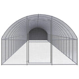 Outdoor Chicken Coop 3x24x2 m Galvanised Steel - Front View