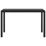 3 Piece Garden Dining Set with Cushions Poly Rattan Black