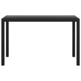 3 Piece Garden Dining Set with Cushions Poly Rattan Black