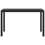 3 Piece Garden Dining Set with Cushions Poly Rattan Black