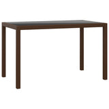 3 Piece Garden Dining Set with Cushions Poly Rattan Brown
