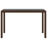 3 Piece Garden Dining Set with Cushions Poly Rattan Brown