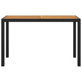 5 Piece Garden Dining Set with Cushions Poly Rattan Black - Top-Down View