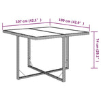 5 Piece Garden Dining Set with Cushions Poly Rattan Grey