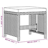 9 Piece Garden Dining Set with Cushions Poly Rattan Brown