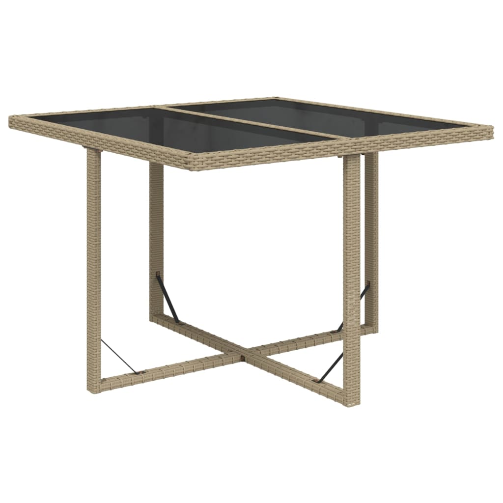 9 Piece Garden Dining Set with Cushions Poly Rattan Beige