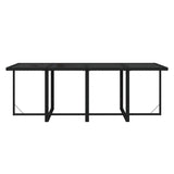 9 Piece Garden Dining Set with Cushions Poly Rattan Black