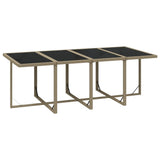 9 Piece Garden Dining Set with Cushions Poly Rattan Beige