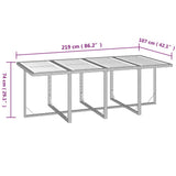 9 Piece Garden Dining Set with Cushions Poly Rattan Black