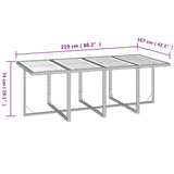 9 Piece Garden Dining Set with Cushions Poly Rattan Beige - Extra Image