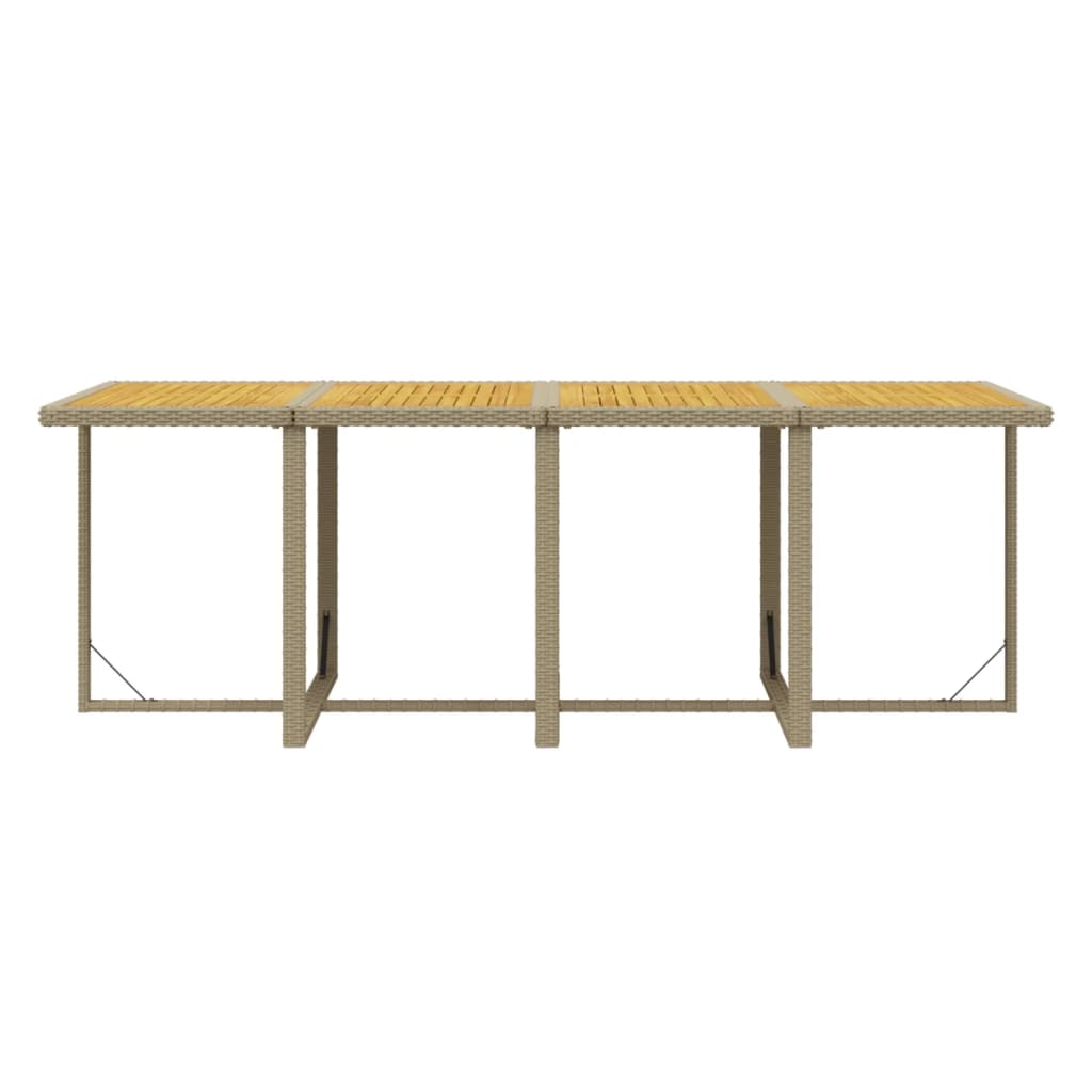 13 Piece Garden Dining Set with Cushions Poly Rattan Beige