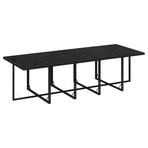 11 Piece Garden Dining Set with Cushions Poly Rattan Black