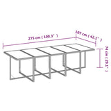 15 Piece Garden Dining Set with Cushions Poly Rattan Black - Extra Image
