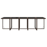 11 Piece Garden Dining Set with Cushions Poly Rattan Brown