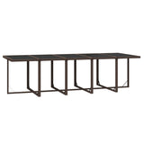 15 Piece Garden Dining Set with Cushions Poly Rattan Brown - Close-Up Angle
