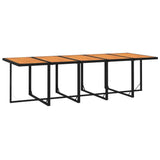 15 Piece Garden Dining Set with Cushions Poly Rattan Black - Close-Up Angle