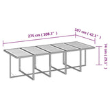 15 Piece Garden Dining Set with Cushions Poly Rattan Black - Extra Image