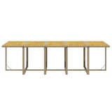 11 Piece Garden Dining Set with Cushions Poly Rattan Beige
