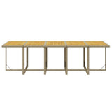 15 Piece Garden Dining Set with Cushions Poly Rattan Beige