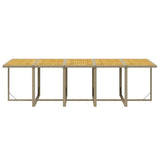 15 Piece Garden Dining Set with Cushions Poly Rattan Beige - Extra Image