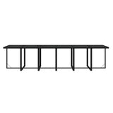 13 Piece Garden Dining Set with Cushions Poly Rattan Black