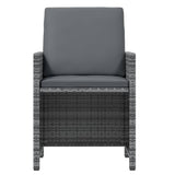 17 Piece Garden Dining Set with Cushions Poly Rattan Grey