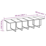 17 Piece Garden Dining Set with Cushions Poly Rattan Grey - Extra Image