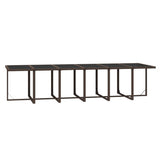 17 Piece Garden Dining Set with Cushions Poly Rattan Brown