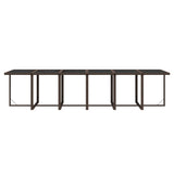 17 Piece Garden Dining Set with Cushions Poly Rattan Brown