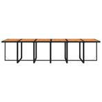 17 Piece Garden Dining Set with Cushions Poly Rattan Black