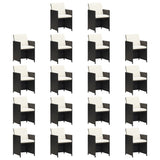 19 Piece Garden Dining Set with Cushions Poly Rattan Black - Rear View