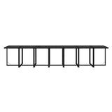19 Piece Garden Dining Set with Cushions Poly Rattan Black - Extra Image