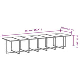 19 Piece Garden Dining Set with Cushions Poly Rattan Grey - Extra Image