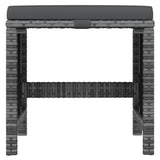 19 Piece Garden Dining Set with Cushions Poly Rattan Grey - Extra Image