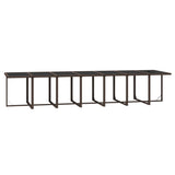 15 Piece Garden Dining Set with Cushions Poly Rattan Brown - Close-Up Angle