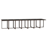 19 Piece Garden Dining Set with Cushions Poly Rattan Brown - Close-Up Angle