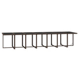 19 Piece Garden Dining Set with Cushions Poly Rattan Brown - Close-Up Angle