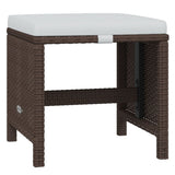 19 Piece Garden Dining Set with Cushions Poly Rattan Brown - Extra Image