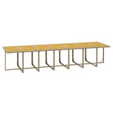 15 Piece Garden Dining Set with Cushions Beige Poly Rattan